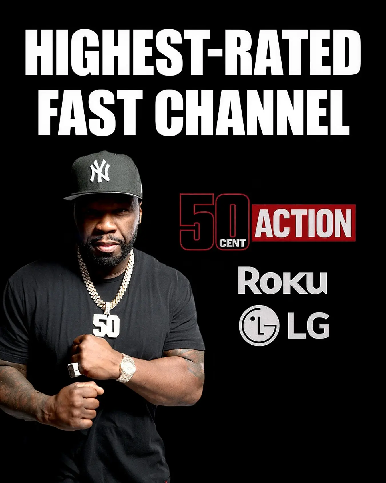 50 Cent Celebrates His Action Channel Taking Top Spot On LG TV