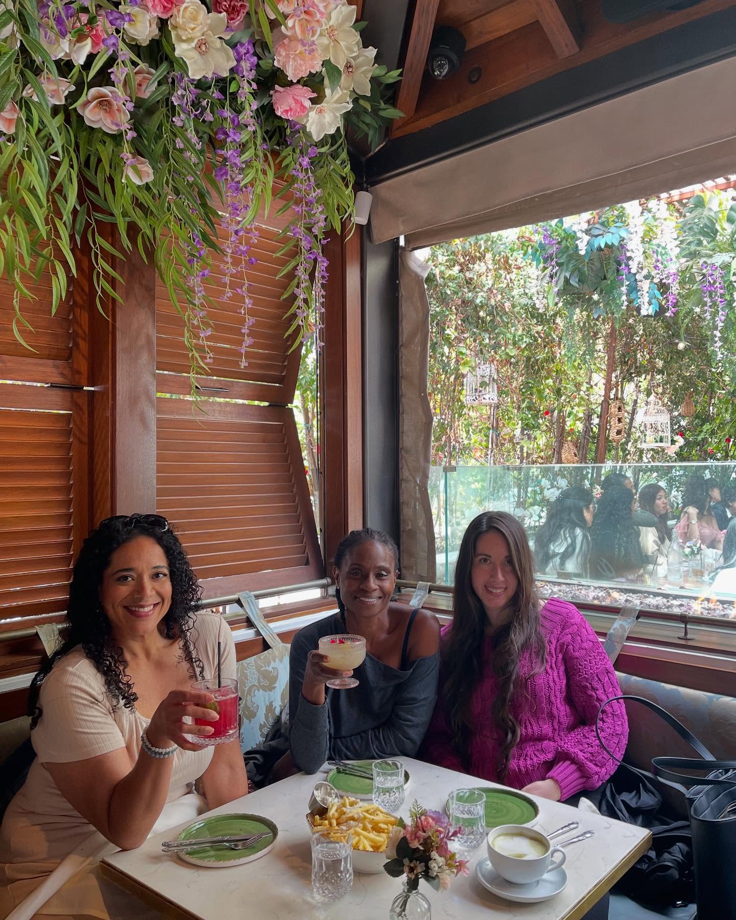 Adina Porter Celebrates Birthday Brunch With Gratitude Adina Porter thanks her friends @joy_goodrich and @lana.salas for a birthday brunch in chic.
