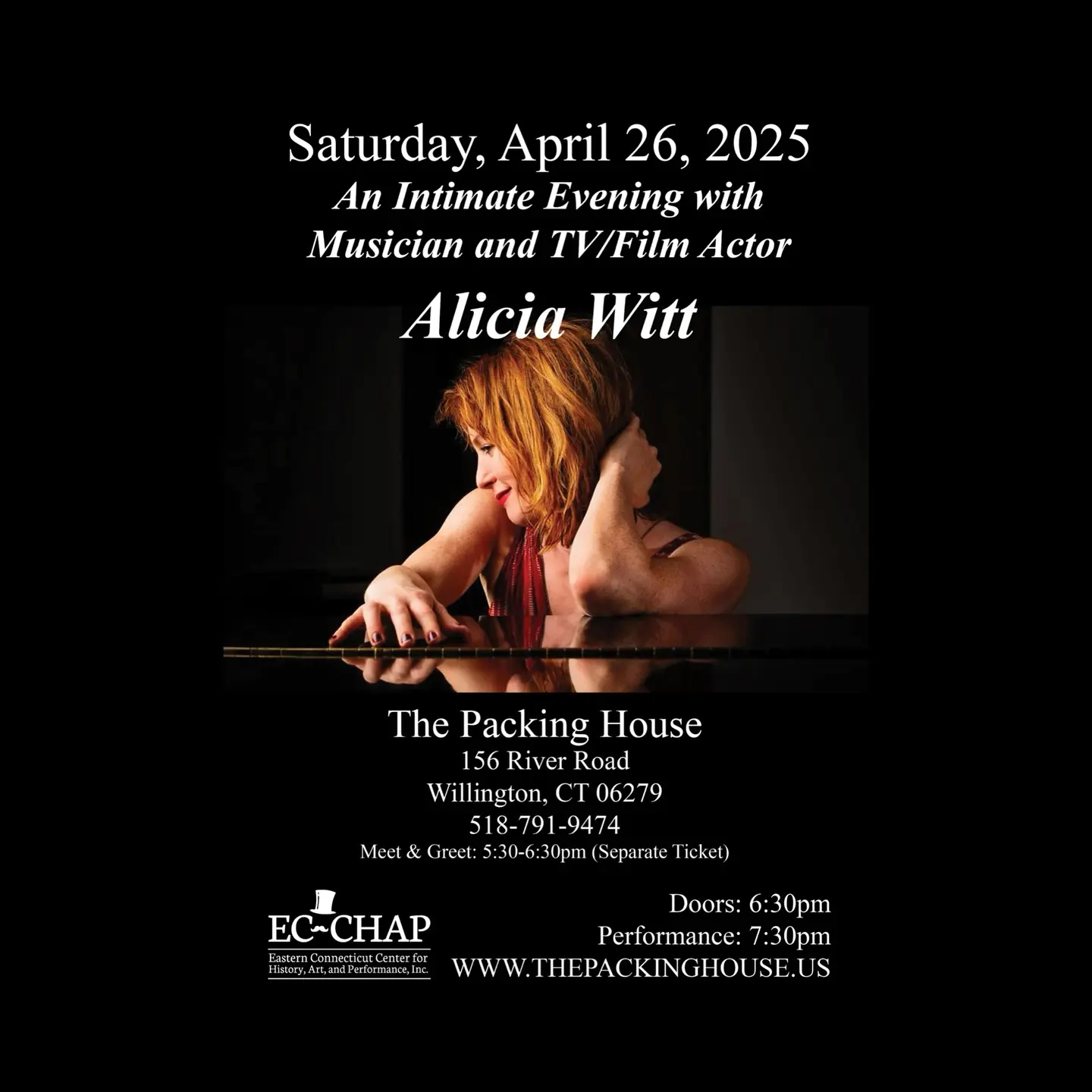 Alicia Witt Announces Intimate Concert At Historic Packing House In Willington, CT Singer-songwriter returns to New England roots for special performance near her hometown