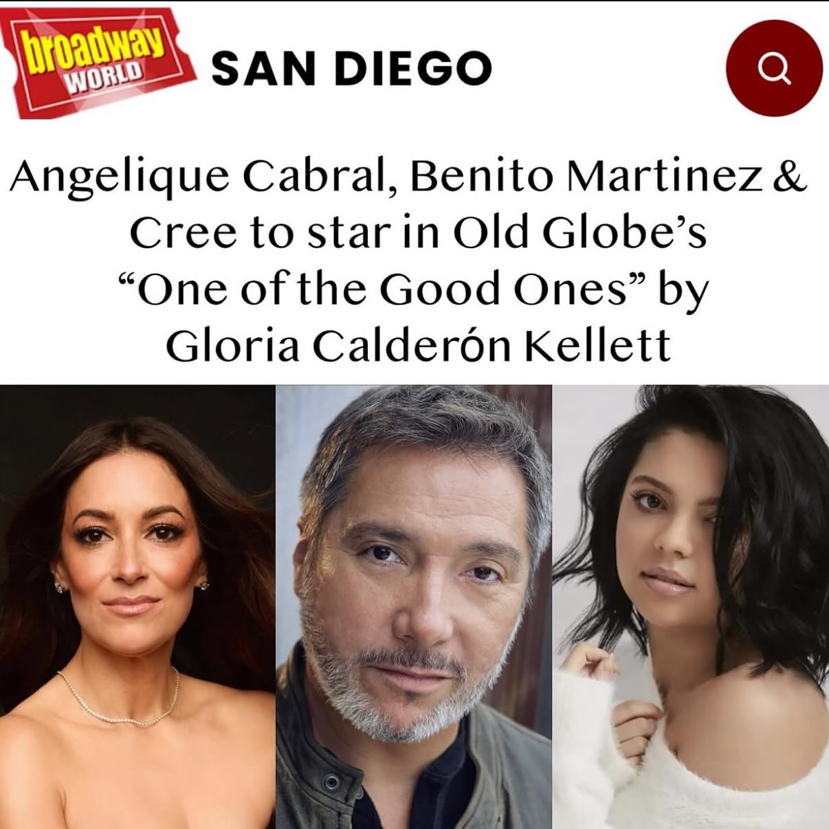Angelique Cabral Announces San Diego Broadway Run Angelique Cabral heads to San Diego: Previews May 24-June 22—a thrilling Broadway return.