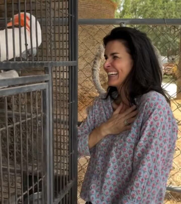 The 'Rizzoli & Isles' star shows off her playful side alongside an unexpected dance partner