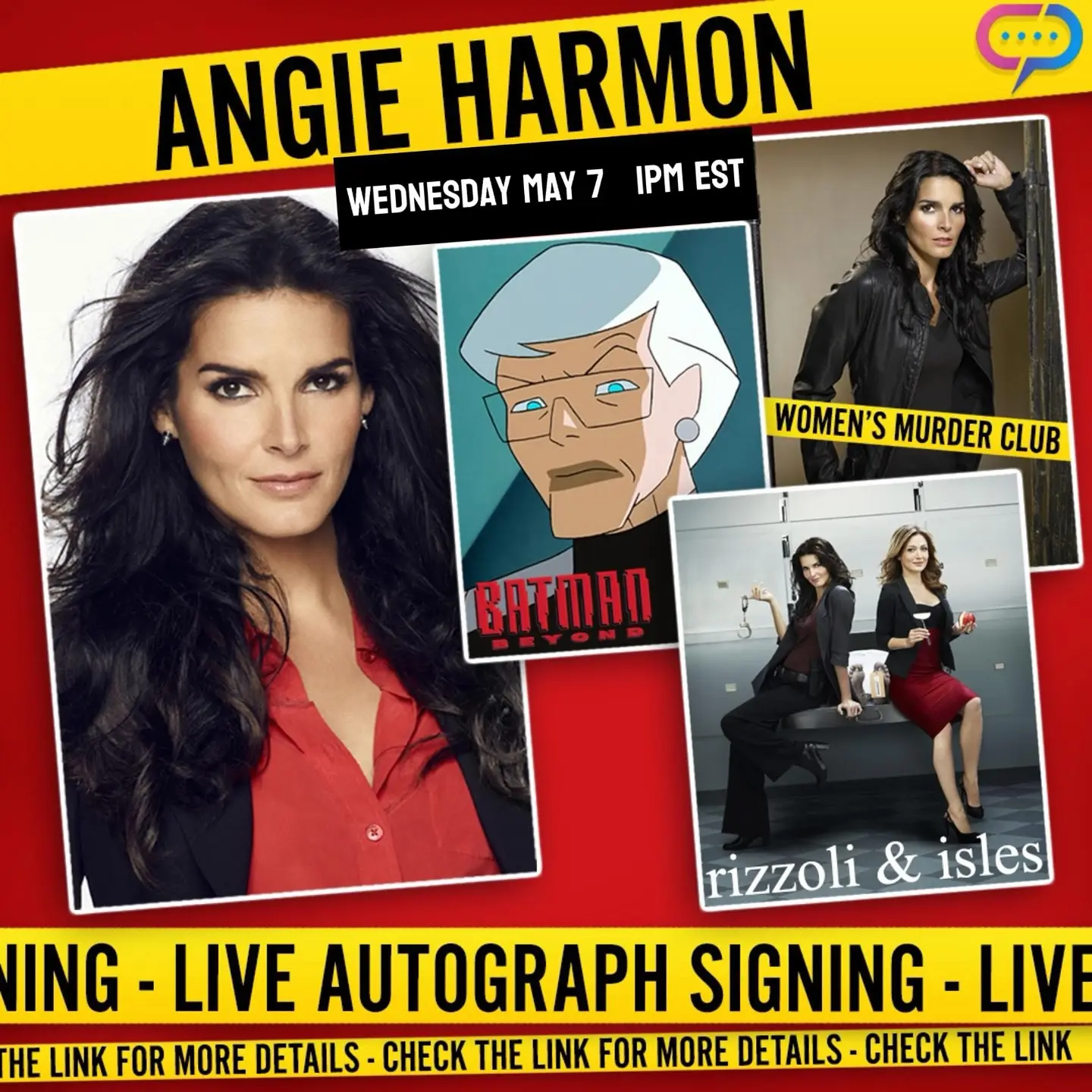 Angie Harmon Signs Autographs LIVE On Instagram May 7 Catch Angie Harmon's LIVE Insta autograph signing on May 7 at 1pm EST – see you there!!!!