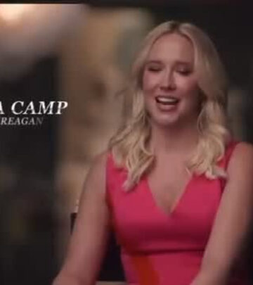 Actress praises stunt double Sarah Helbringer while reflecting on challenging performance.