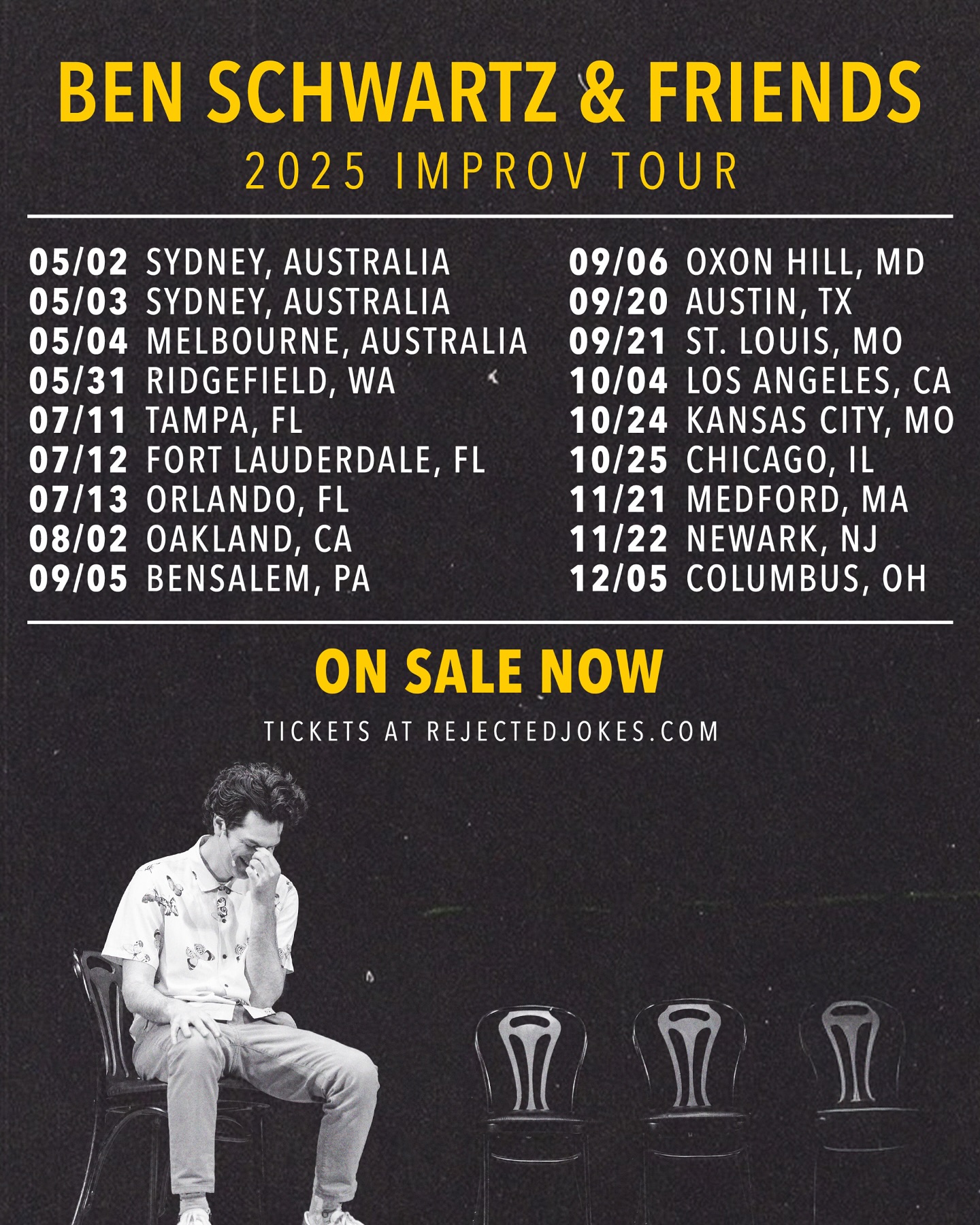 Ben Schwartz Announces Full 29-City Tour For 2025 Improv Shows Comedy star's expanded 'Ben Schwartz and Friends' tour now available for ticket purchases
