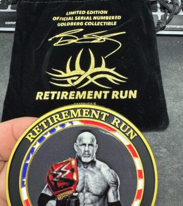 Follow Bill Goldberg for details on his exclusive Retirement Run coin drop and signed card.