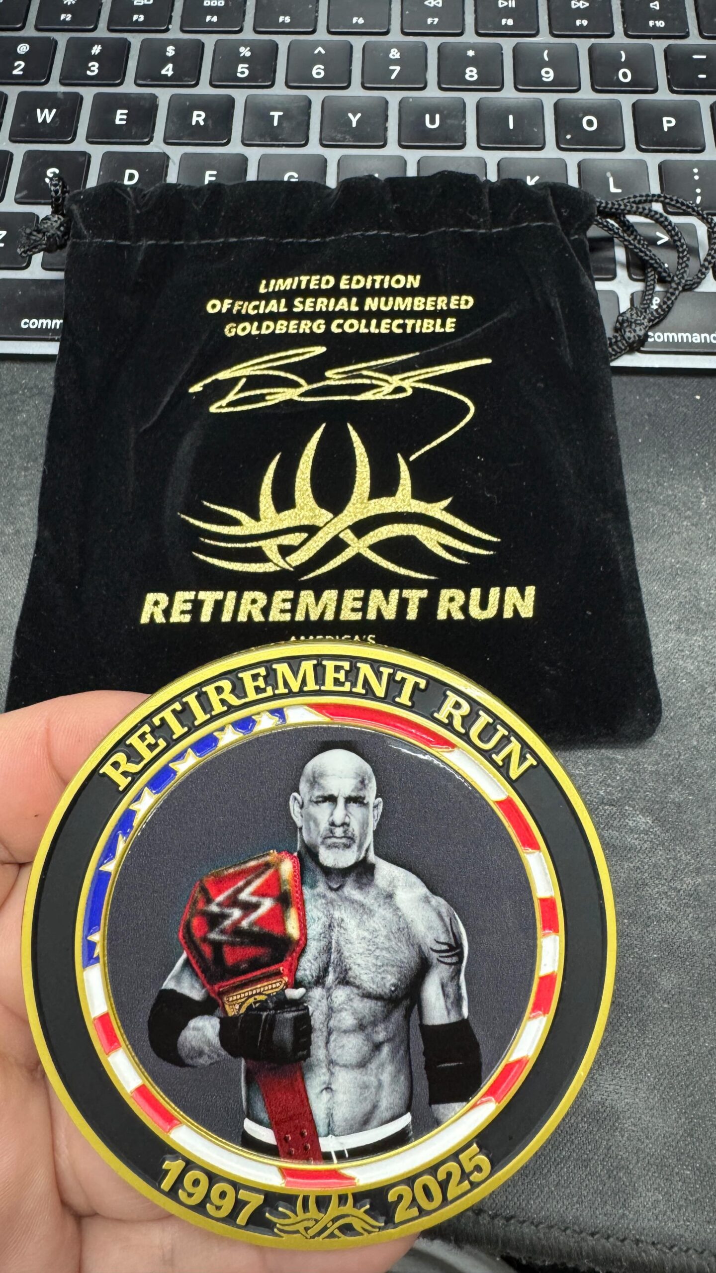 Bill Goldberg Announces Retirement Run Challenge Coin Follow Bill Goldberg for details on his exclusive Retirement Run coin drop and signed card.