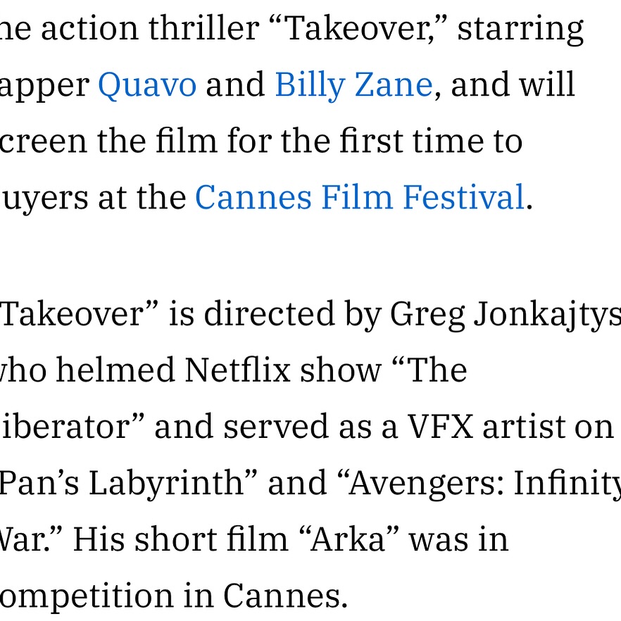 Billy Zane Hypes ‘Takeover Them Movie’ in Bold New Post