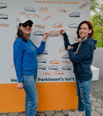 Actress supports the Michael J. Fox Foundation's cause to eliminate the disease through research.