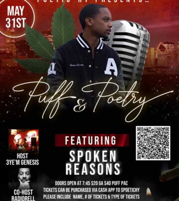 May 31 in Chicago: Spoken Reasons ignites Puff & Poetry with unmatched spoken word art.!!!