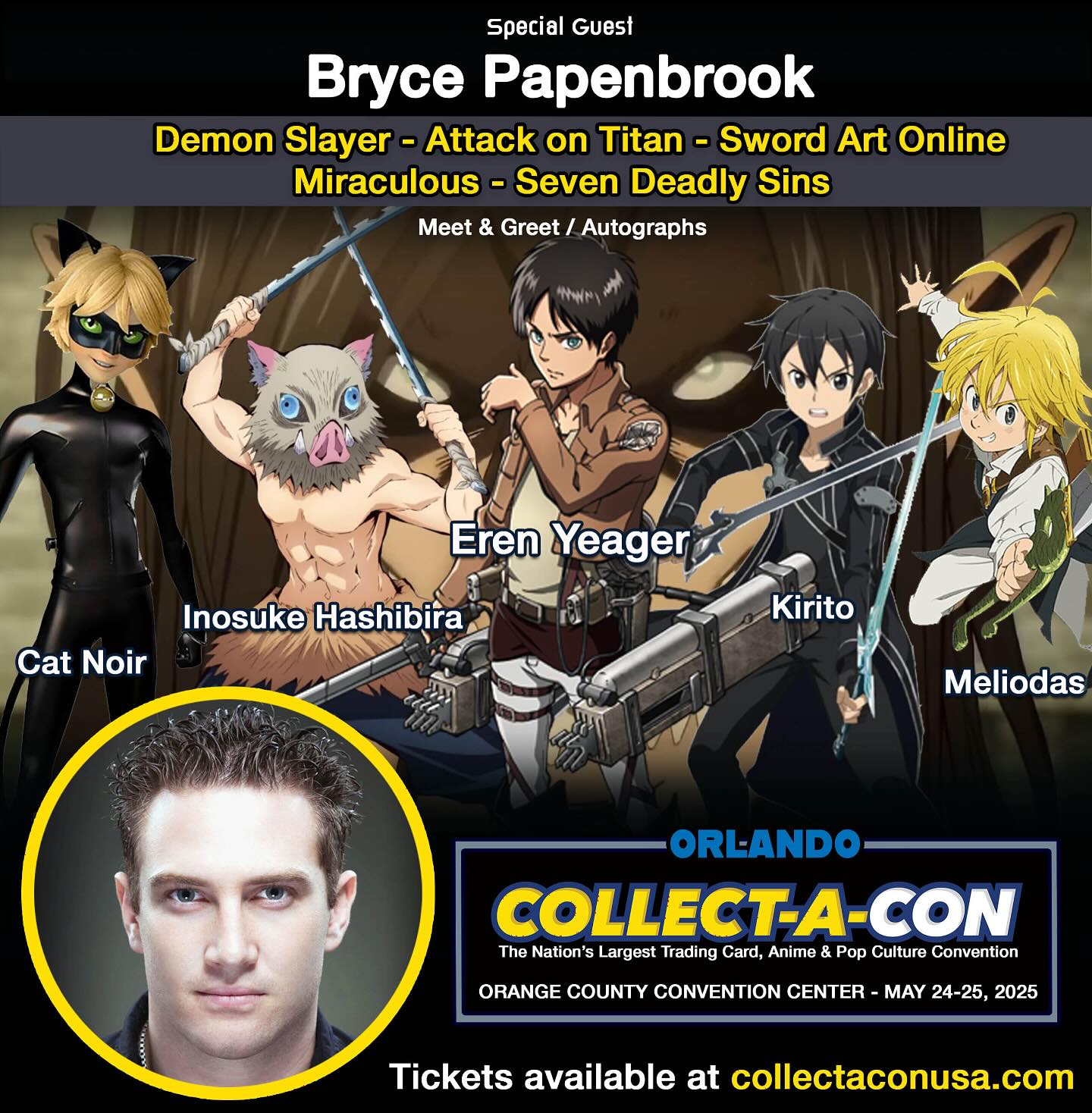 Collect-A-Con Orlando 2025: Bryce Papenbrook Takes Center Stage Bryce Papenbrook joins the exciting Collect-A-Con tour in Orlando, Florida.