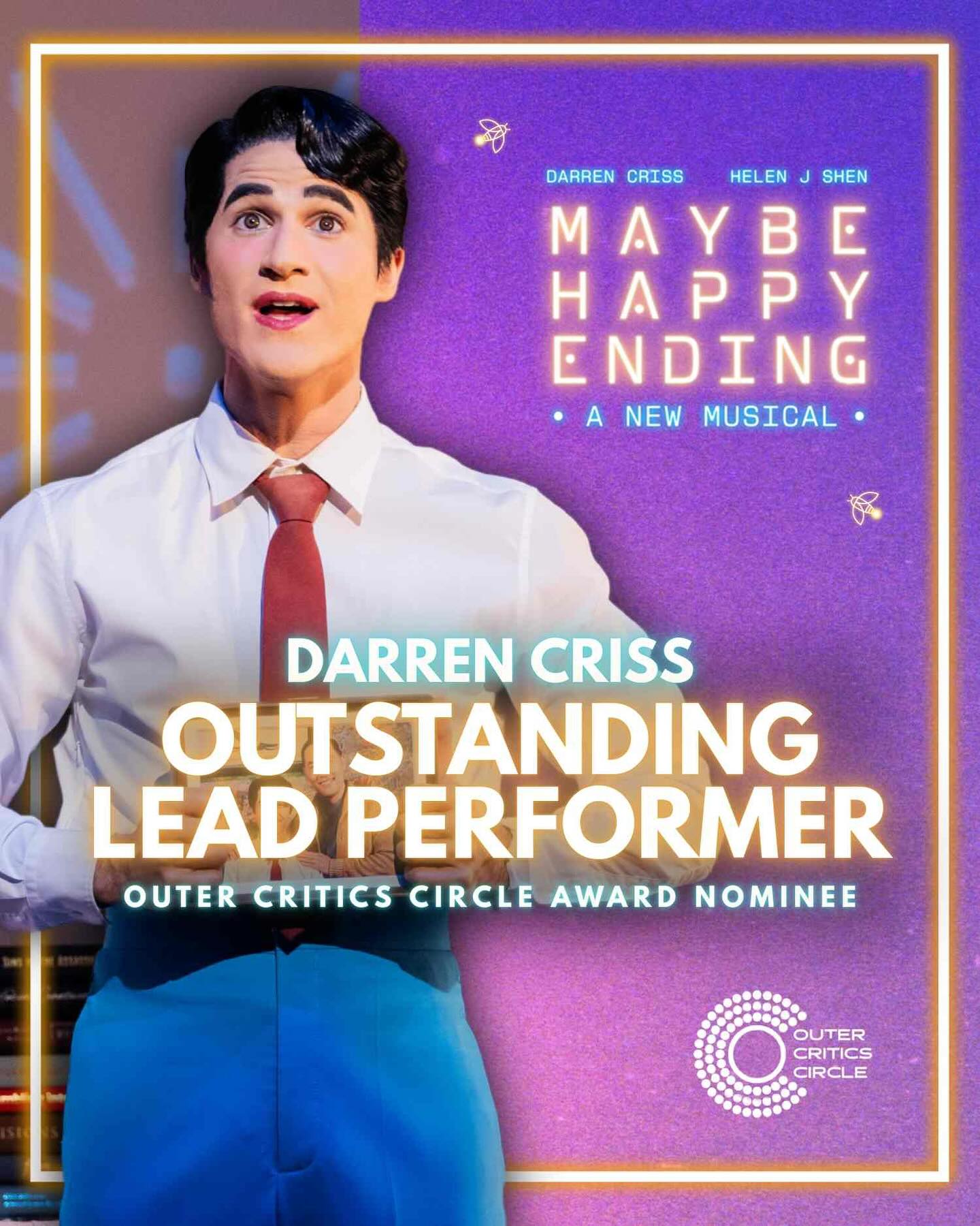 Darren Criss Shares Behind-The-Scenes Glimpse Of 'Maybe Happy Ending' With Helperbot Imagery