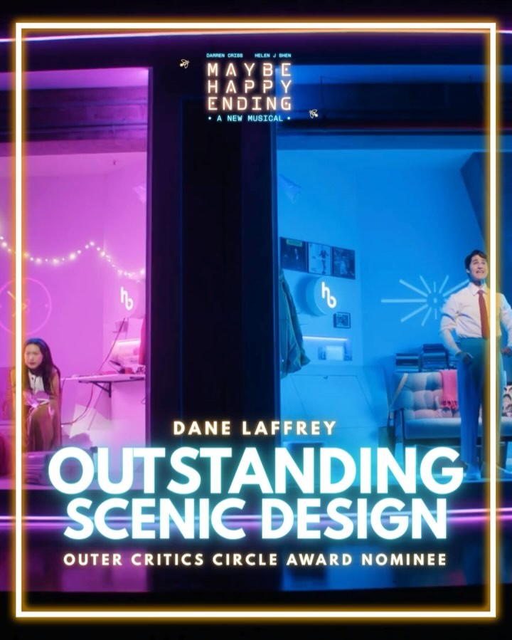Darren Criss Shares Behind-The-Scenes Glimpse Of 'Maybe Happy Ending' With Helperbot Imagery