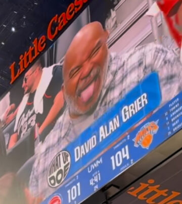 Comedic actor shows his Detroit pride following an exciting game for his hometown basketball team