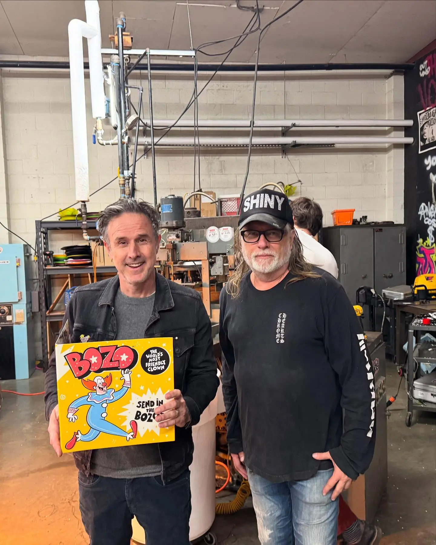 David Arquette Celebrates As Bozo The Clown's Record Gets Pressed At Licorice Pizza Records