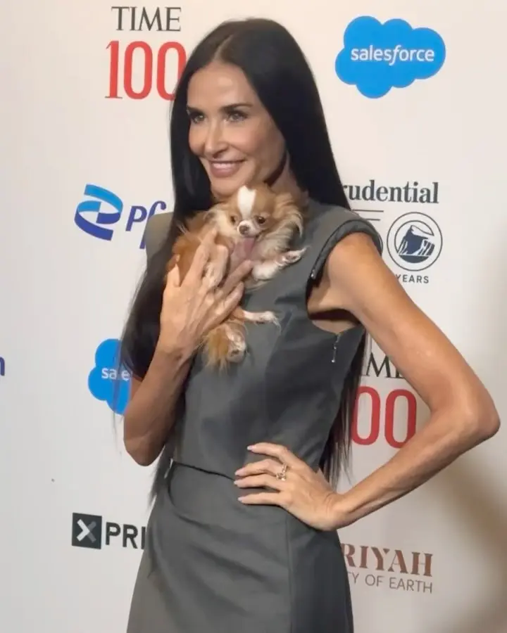 Demi Moore Takes TIME Summit Stage With Her Scene-Stealing Canine Companion