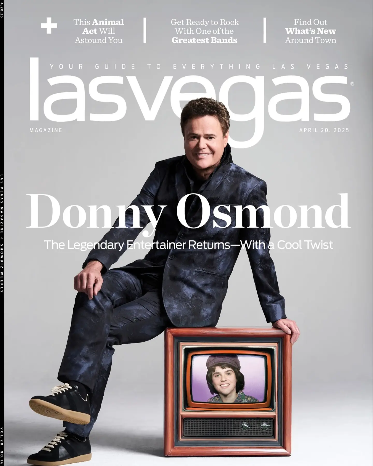 Donny Osmond Graces Las Vegas Magazine Cover, Reflects On His Creative Residency Journey The veteran performer shares how his Vegas show features innovative duets with his younger self