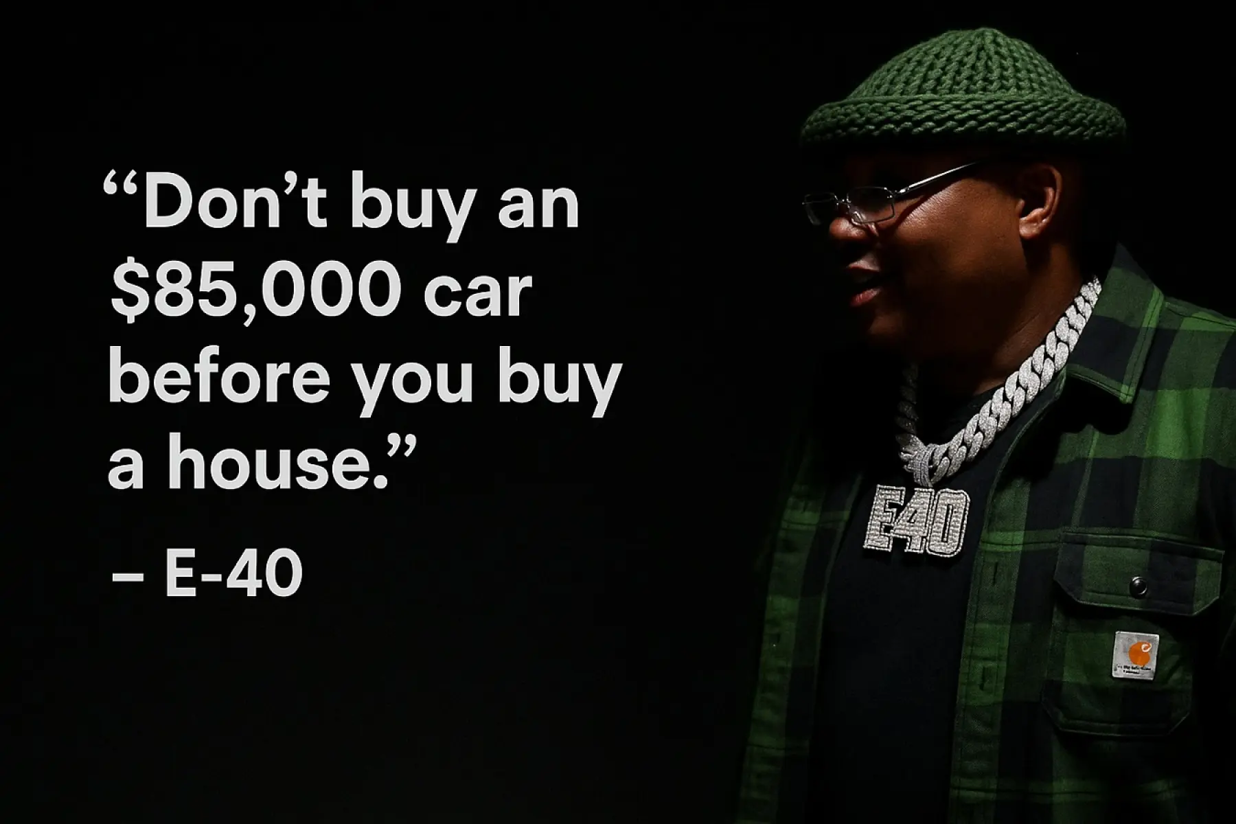 E-40’s advice: Invest in assets, not liabilities to build wealth and secure your future!!