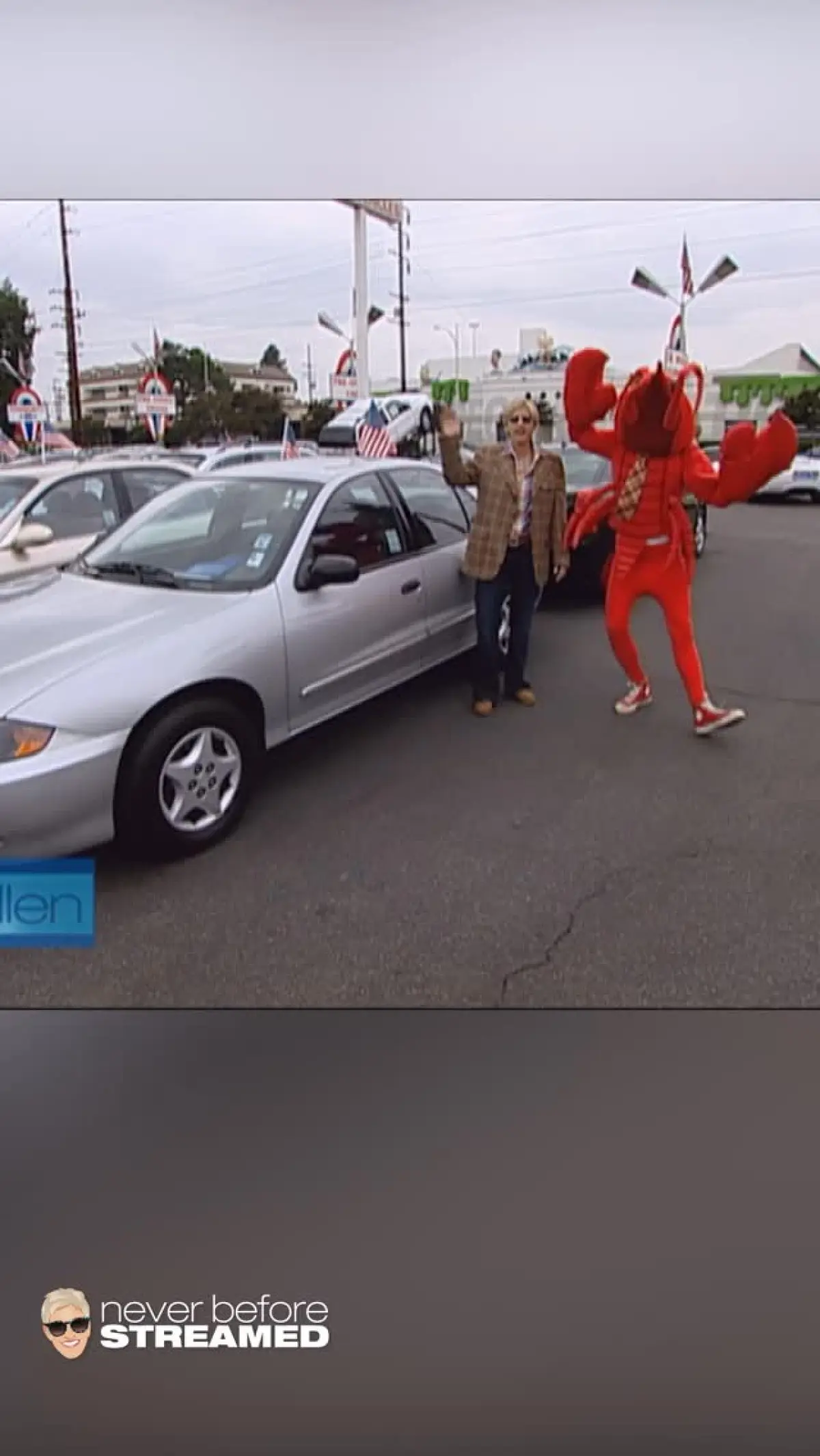 Ellen DeGeneres Shares Hilarious Car Lot Outtakes From Season 4 Comedy icon revisits classic moment from her show where she practiced her talking skills at a car lot
