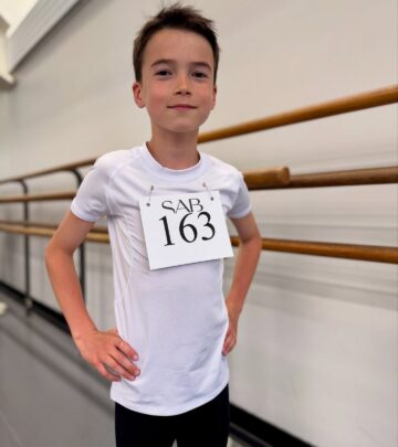 Actress and lifestyle blogger shares emotional moment as son pursues ballet at prestigious academy.