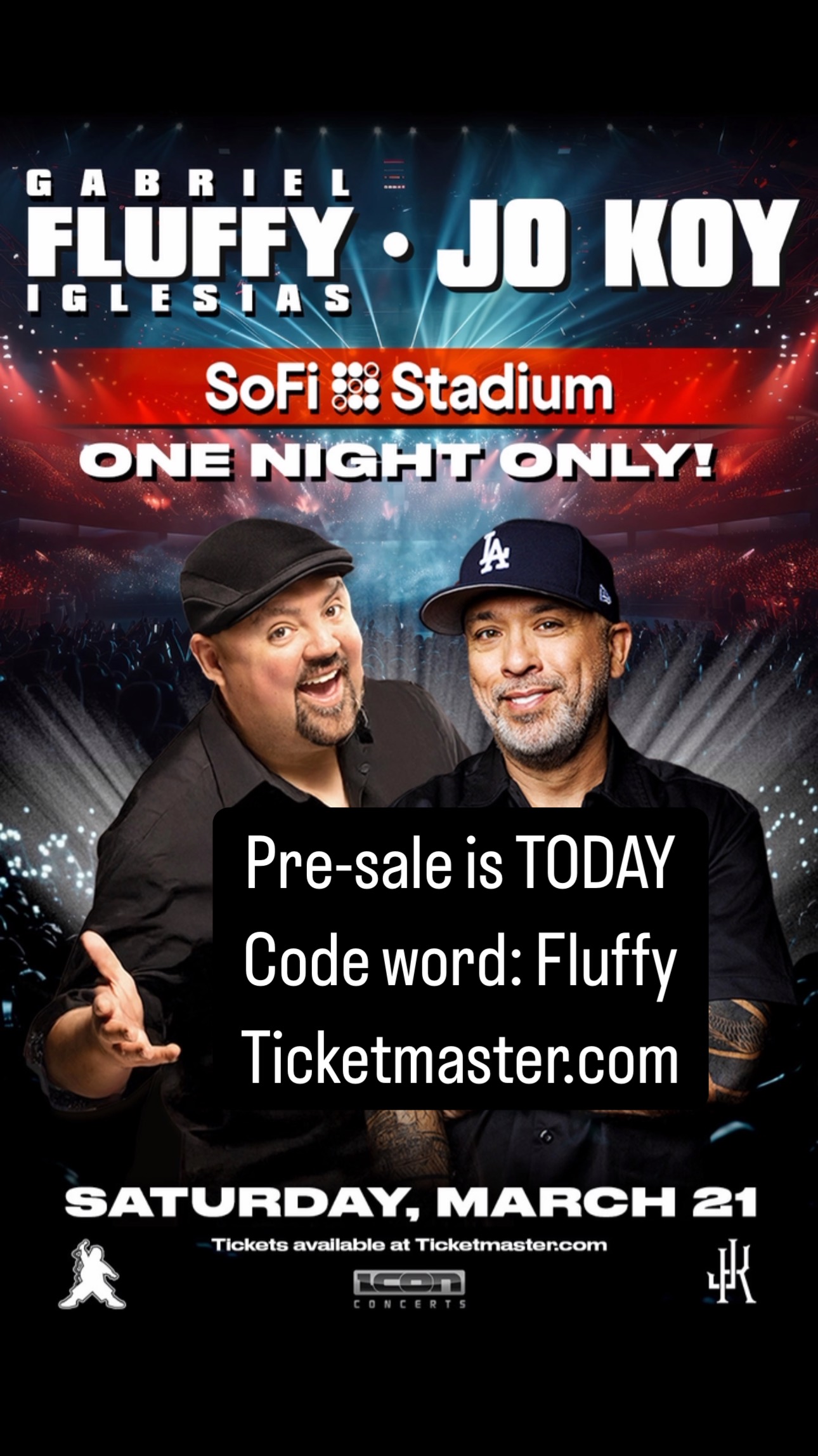 Gabriel Iglesias And Jo Koy Announce SoFi Stadium Comedy Show Gabriel Iglesias And Jo Koy Announce Historic SoFi Stadium Comedy Show For 2026
