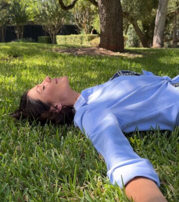 The actress inspires mindful living, urging us to breathe and connect with nature