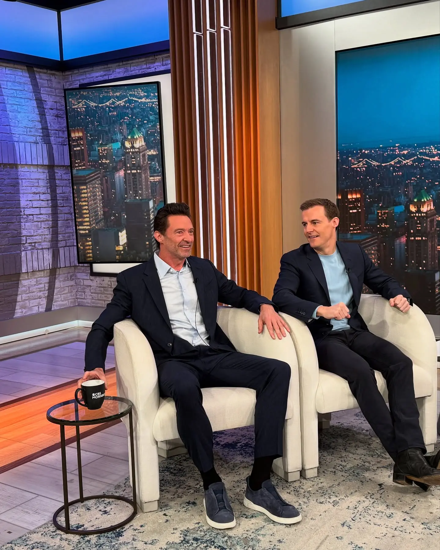 Hugh Jackman Jokes About Matching Wardrobes With Hugh Evans In New Photos With Gayle King