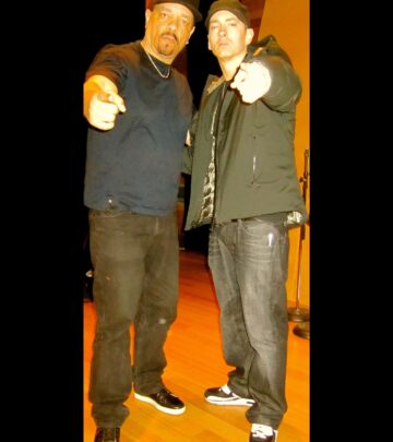 Rap pioneer shows his sense of humor while acknowledging Slim Shady's legendary status