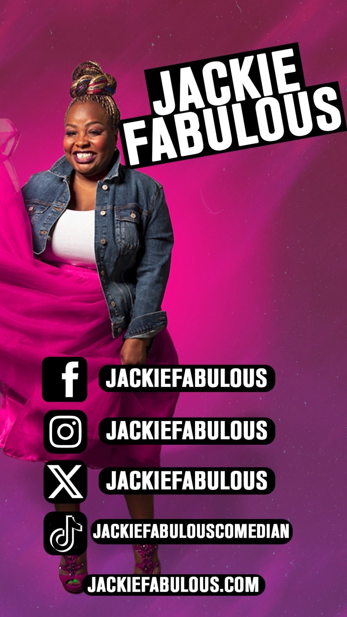 Jackie Fabulous Announces Extensive Comedy Tour Across US Cities Renowned comedian shares her packed summer schedule in a humorous Instagram post