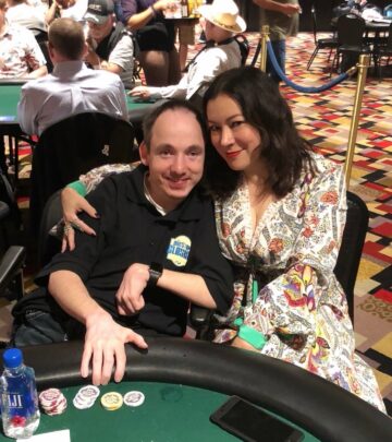 The actress and poker champion returns to the PokerGo Studios to support Jacob Zalewski's cause