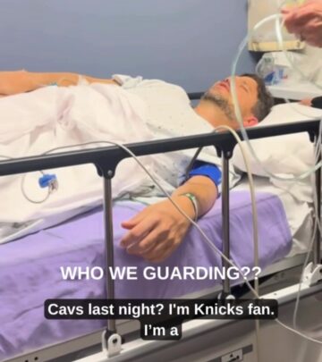 Actor humorously confuses medical procedure with Knicks game while advocating for screenings.