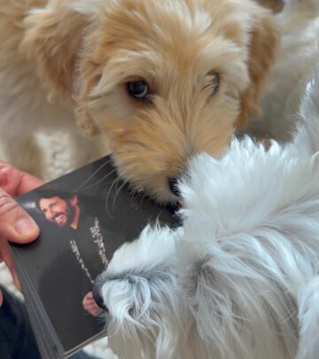 Singer's furry companions steal the spotlight ahead of his upcoming TalkShopLive appearance