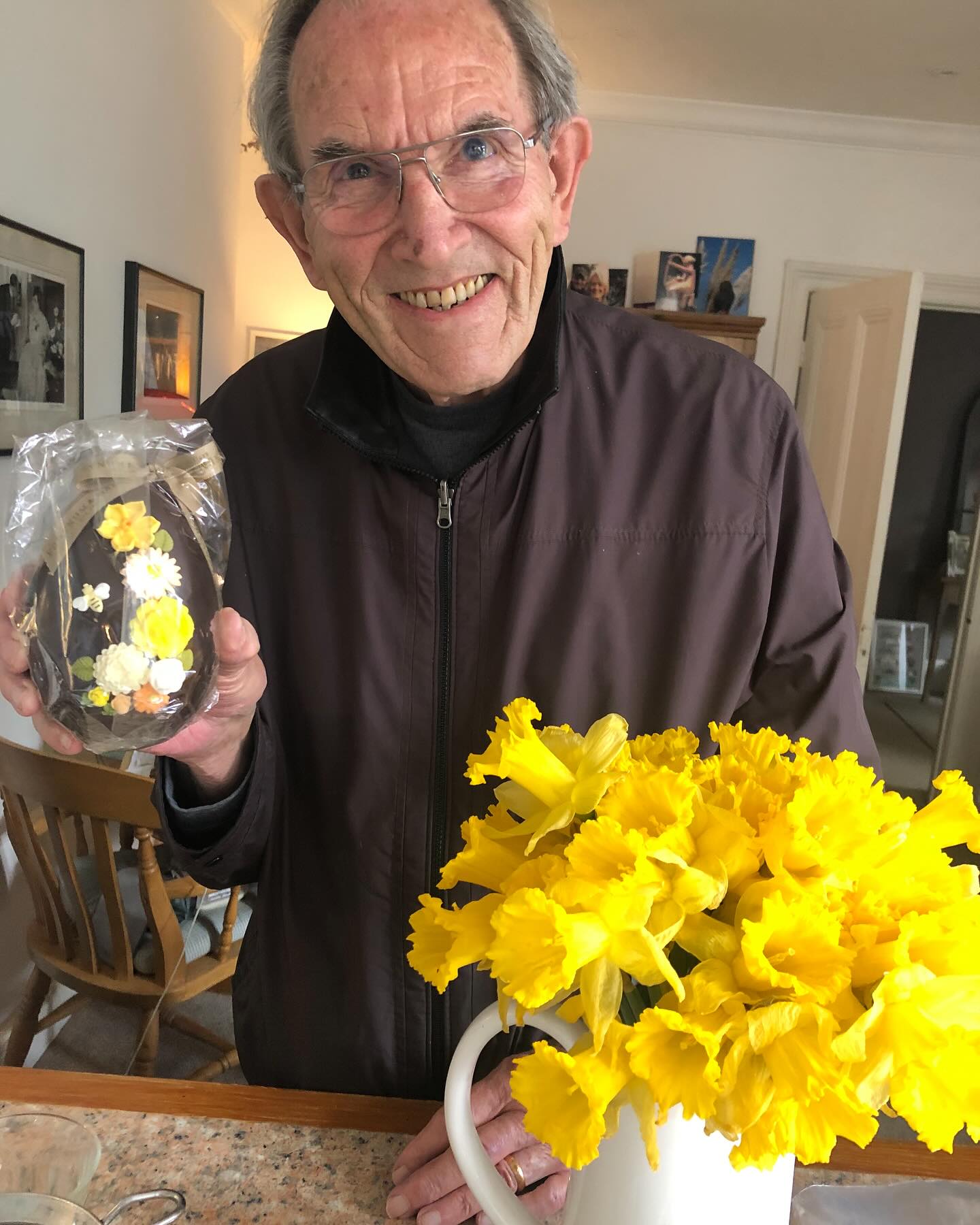 Actress commemorates stepfather's birthday on Easter with emotional message.