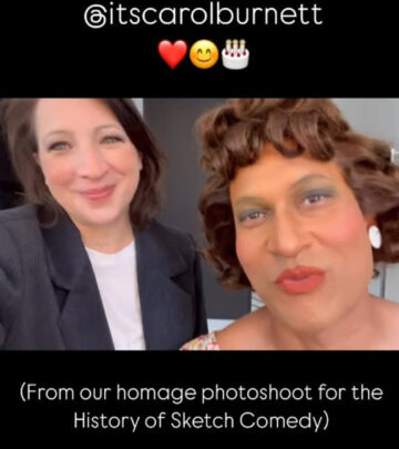 The actor shares sweet birthday wishes alongside wife Elle, honoring the television comedy icon