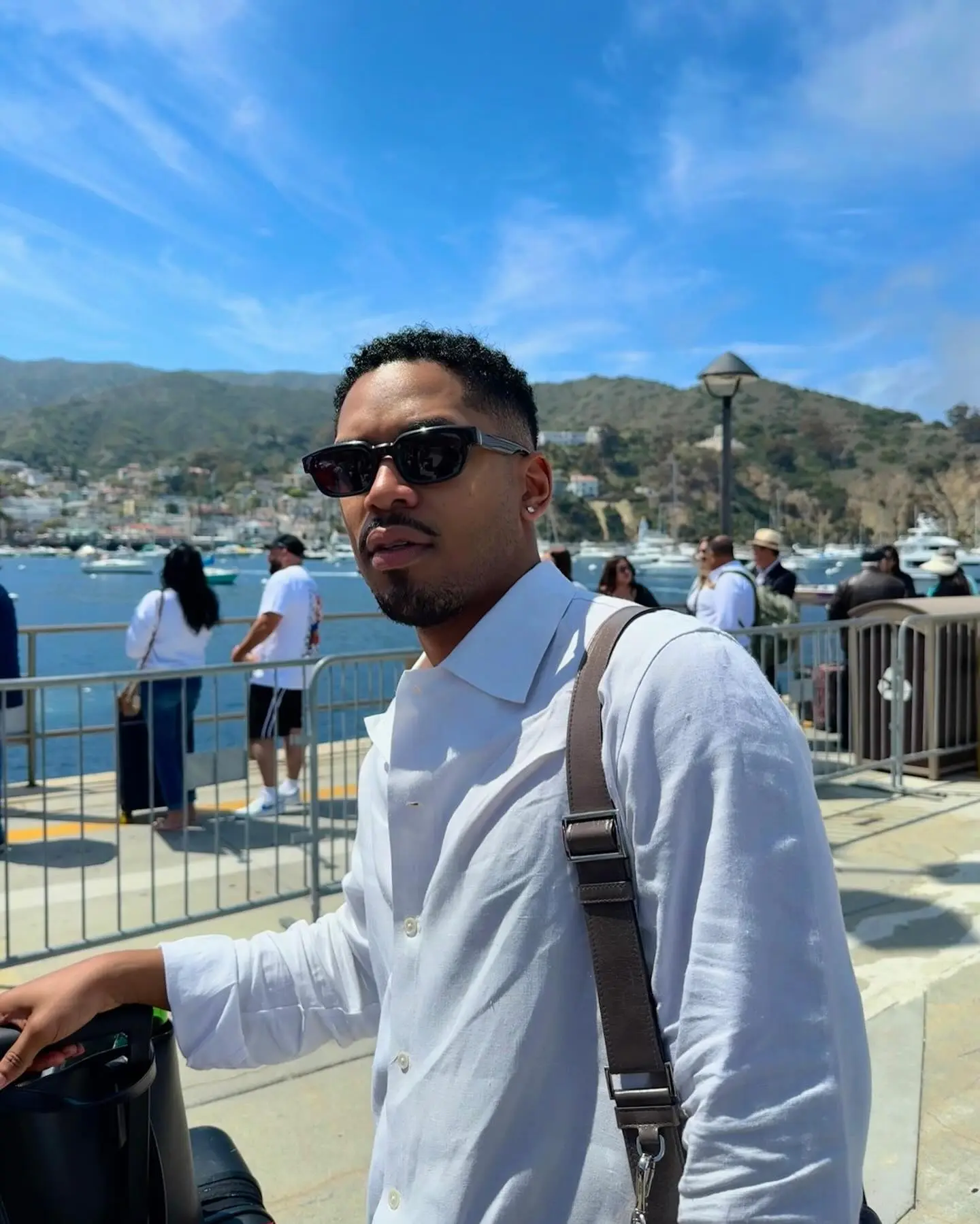 The 'Chevalier' star posts photos from coastal adventure with friends.