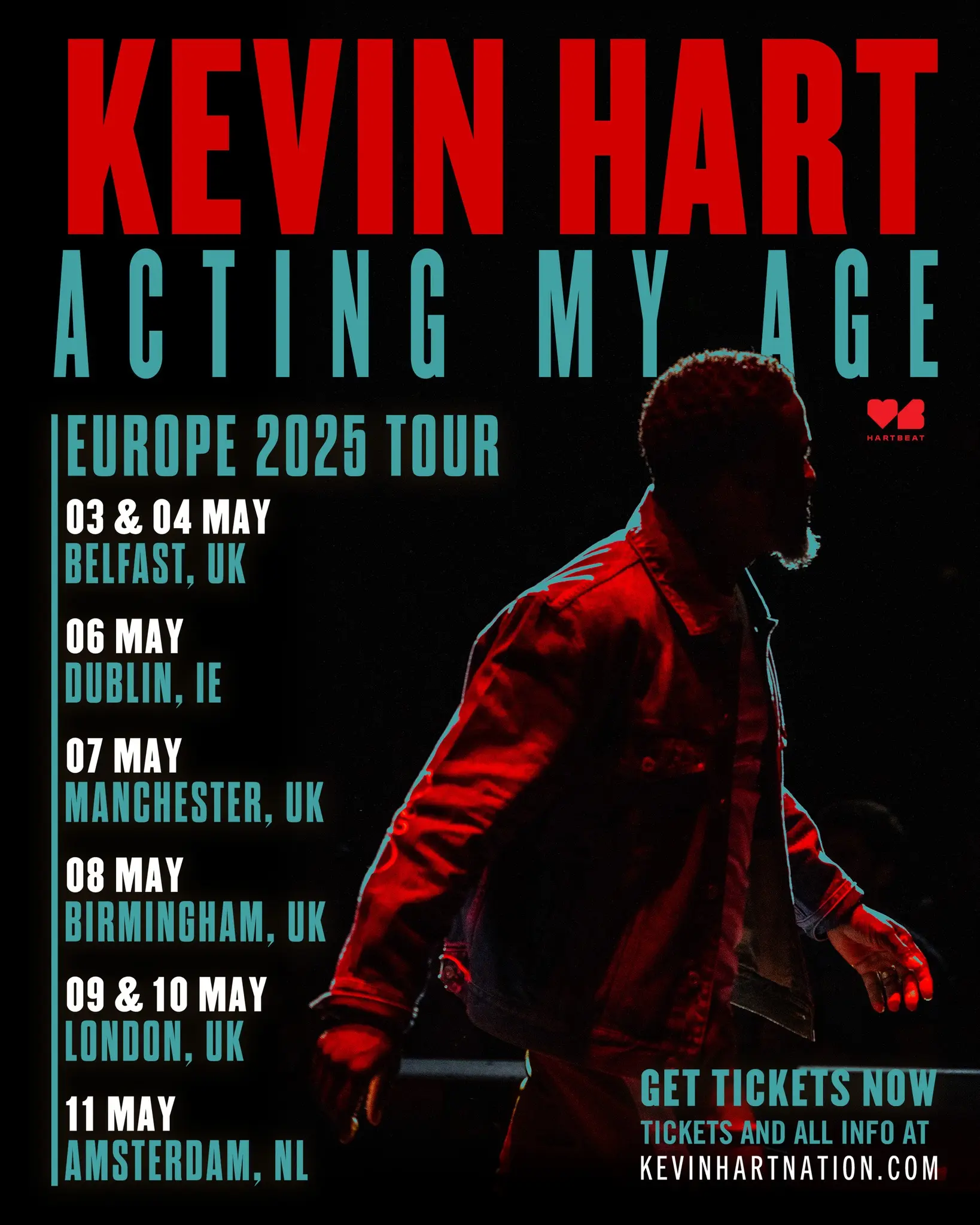 Kevin Hart’s Acting My Age Tour Ignites Europe Kevin Hart announces his biggest European tour yet, set to spark energy across every city.