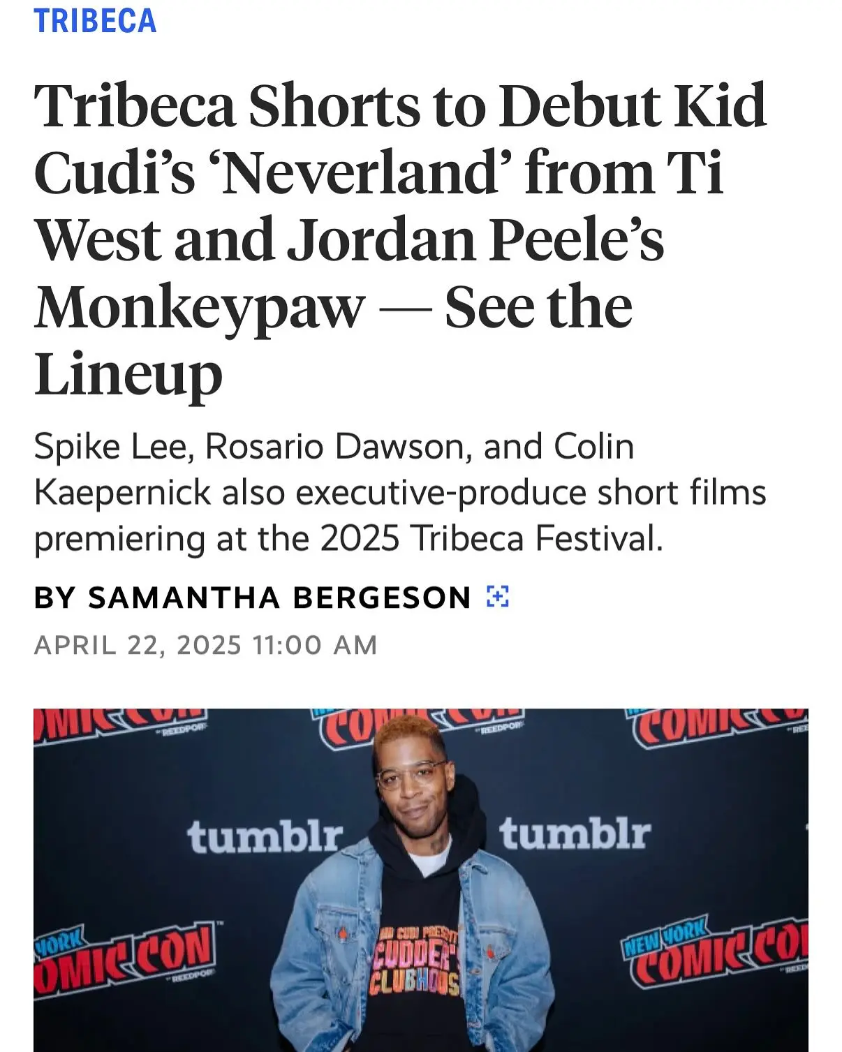 Kid Cudi Announces New Short Film With Monkeypaw Productions Kid Cudi Announces New Short Film 'Neverland' With Jordan Peele's Monkeypaw Productions