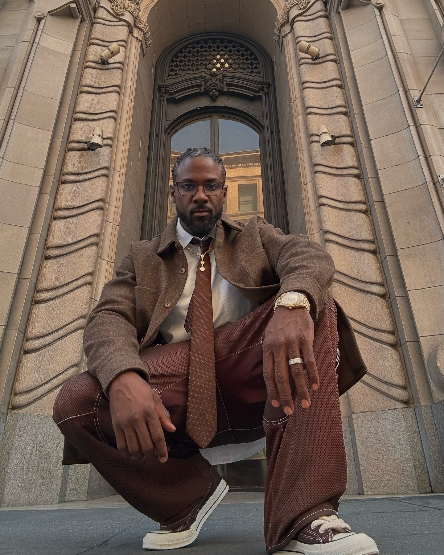 Lance Gross Dazzles With Chocolate Brown Chic Look