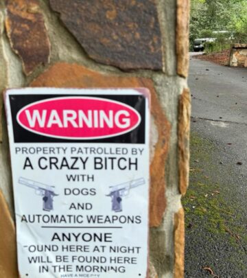 Comedian shares amusing post about maintaining previous owner's sign on his new property.