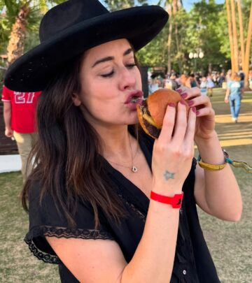 Celebrity balances motherhood with festival fun
