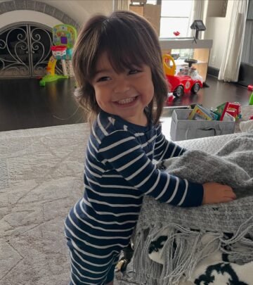 The 'Access Hollywood' host nostalgically posted photos of his son Santino's retro hairstyle