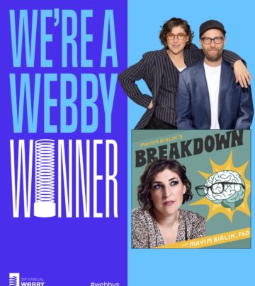 Actor and neuroscientist celebrates podcast success with health and wellness category recognition.