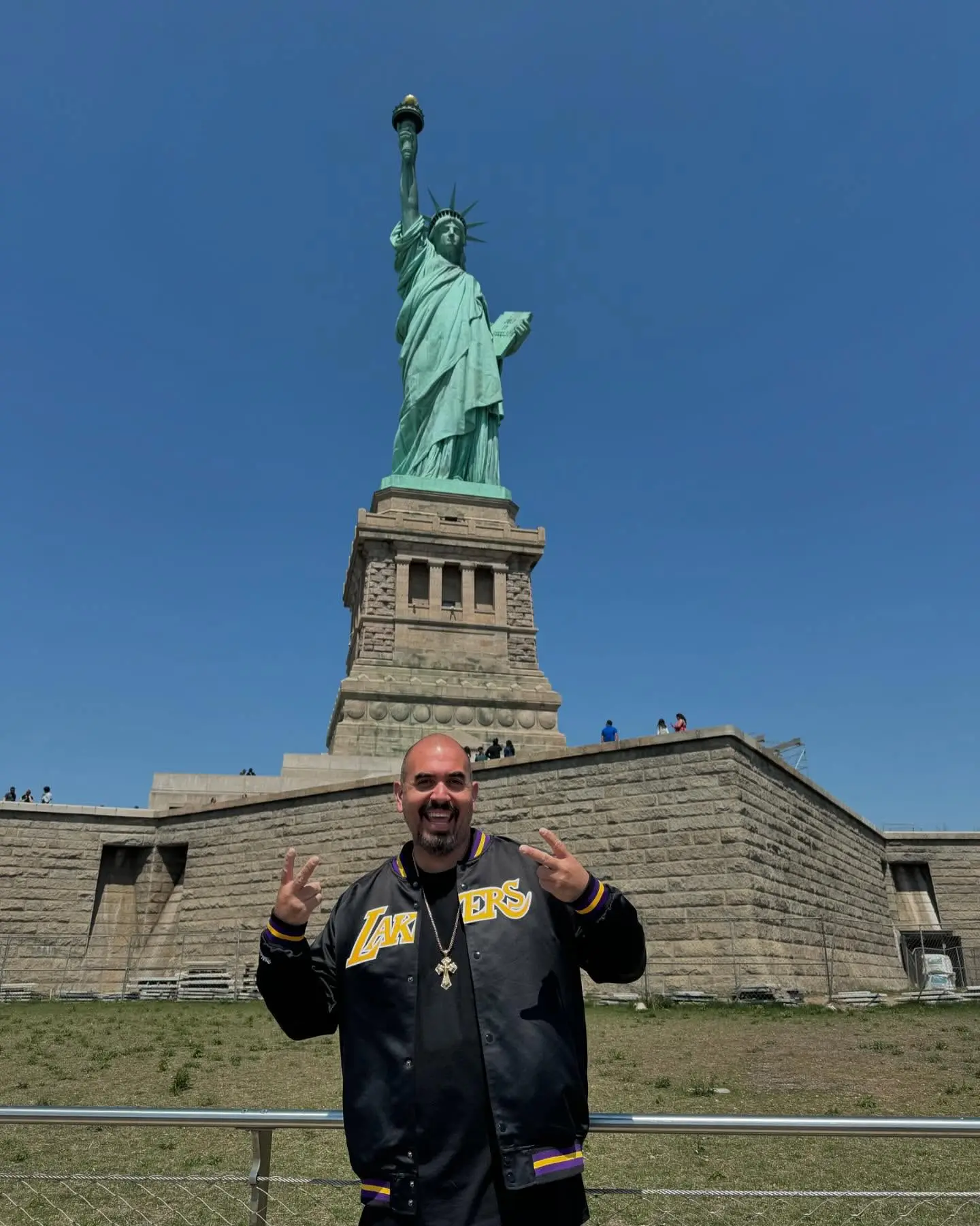 Noel Gugliemi Checks Off Statue Of Liberty From Bucket List During New York Visit Character actor known for tough guy roles smiles big while fulfilling tourist dream in NYC