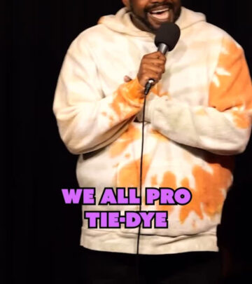 Comedian shares vibrant fashion choice in latest social post, continuing his colorful persona.