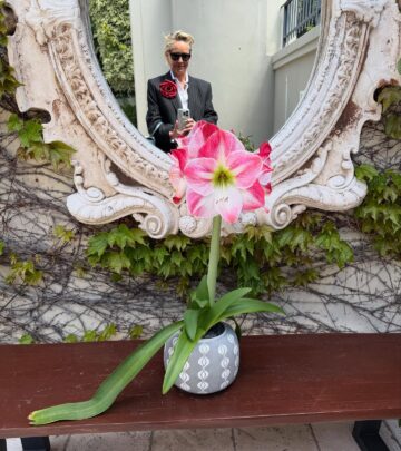 Sharon Stone Celebrates Spring Renewal at Home