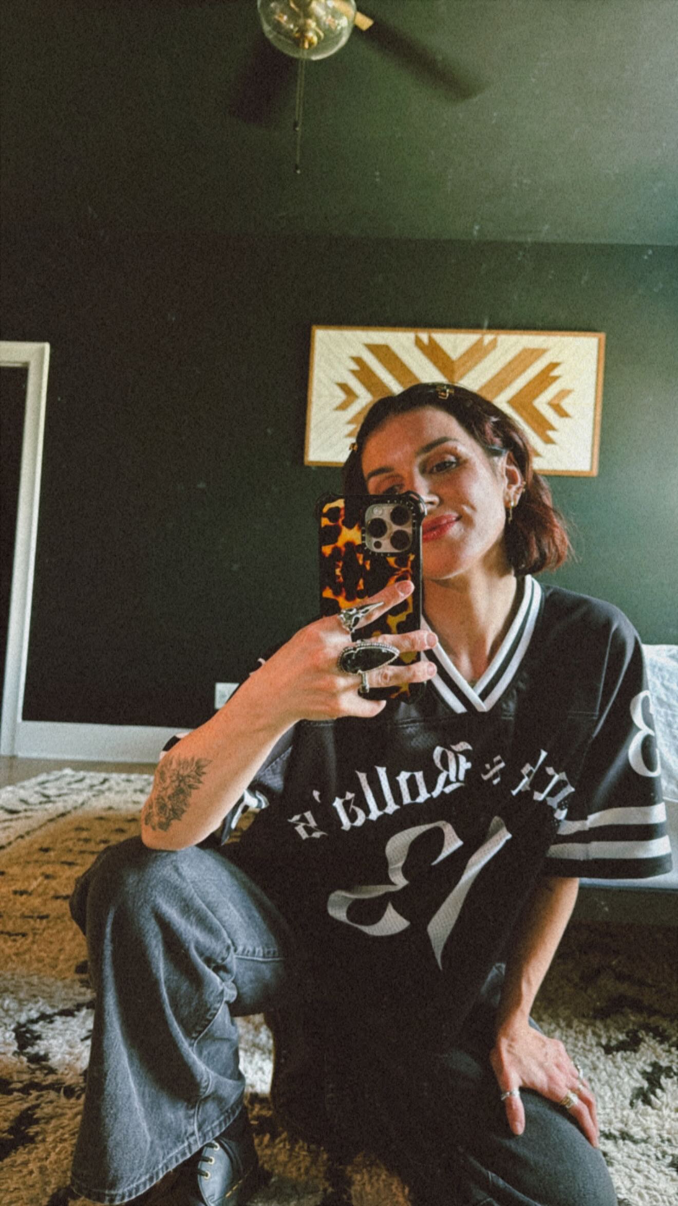Shenae Grimes-Beech Chooses Bold Casual Look Over Traditional Glam Actress swaps dresses for a full beat and casual pants