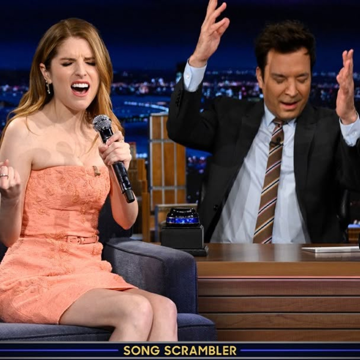 Song Scramble With Anna Kendrick On Fallon Tonight Fallon's Song Scramble w/ Anna Kendrick delivers clever, lively banter during prime on-air