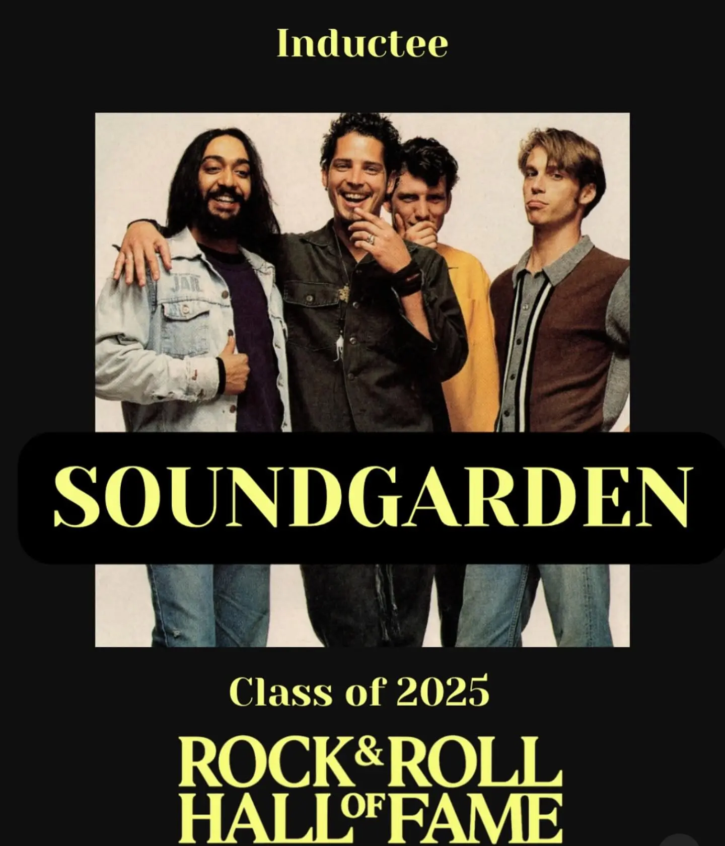 Actress and musician applauds the rock band's induction into the Rock and Roll Hall of Fame Class of 2025. 