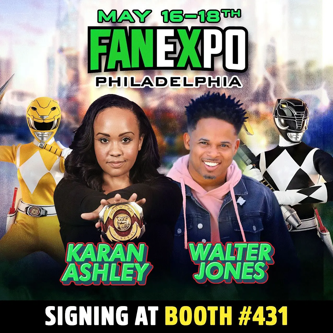 Walter Emanuel Jones Ignites Philly With Power Rangers Spirit Power Ranger Walter Jones lights up Philly with style, energy, and pure superhero charm!!