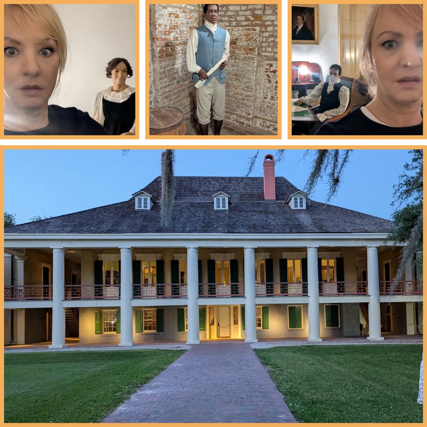 The actress confronts America's dark history at Louisiana's historic plantation with no spirits in sight