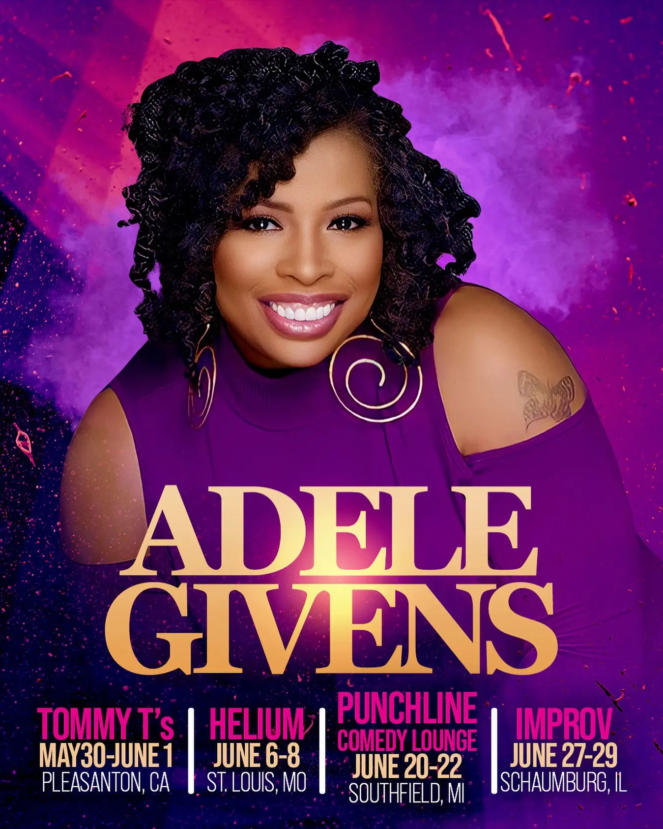 A.G. White Rallies Fans to Support Adele Givens’ Summer Tour Standup star uses her platform to spotlight a comedy icon’s upcoming shows in select clubs.